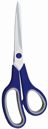KLEIBER Ciseaux domestiques Softtouch, pointus, gris/bleu