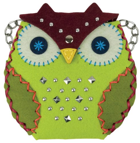 KLEIBER Kit en feutrine Sac avec rivets Chouette, vert