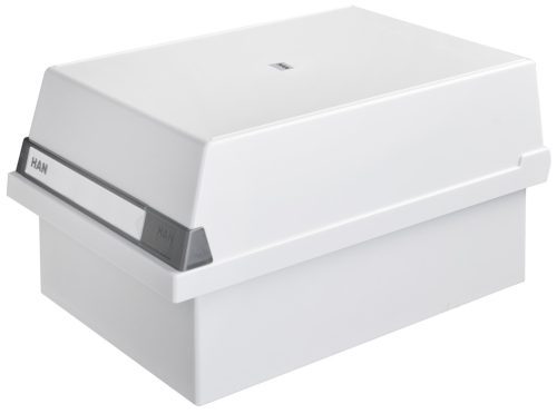 HAN Boîte à fiches, A6 paysage, pour 1.300 cartes, gris