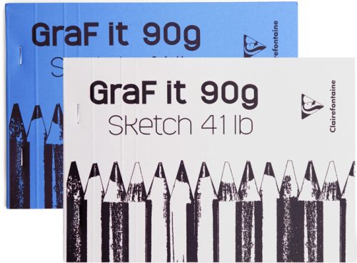 Clairefontaine Bloc à croquis GRAF'IT, A4, assorti