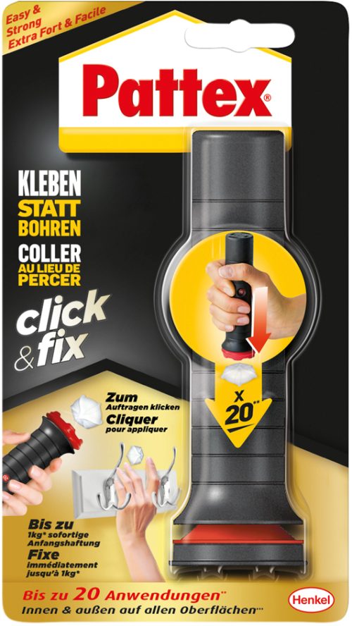 Pattex Colle de montage click & fix, prêt à l'emploi
