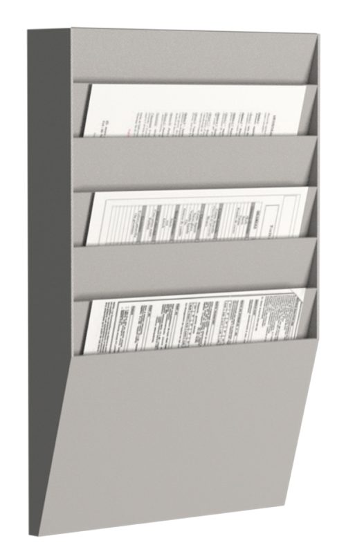 PAPERFLOW Trieur mural, 6 compartiments, A4 paysage, gris