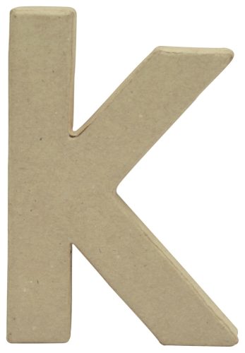décopatch Lettre 3D 'k', papier mâché, 85 x 120 mm