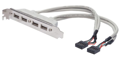 DIGITUS Equerre USB 2.0, 4 x ports USB, 0,25 m