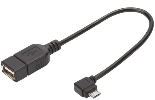 DIGITUS Câble adaptateur USB 2.0, micro USB-B - USB-A, 0,15m