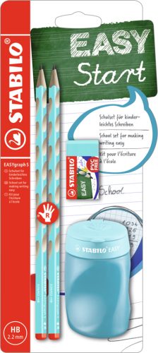STABILO Kit d'écriture école EASYgraph 'S', gaucher, bleu