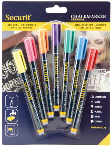 Securit Feutre-craie ORIGINAL SMALL, set de 7