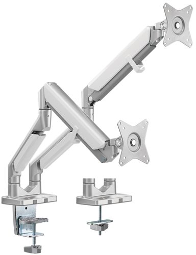 LogiLink Bras support pour deux écrans, aluminium, argent