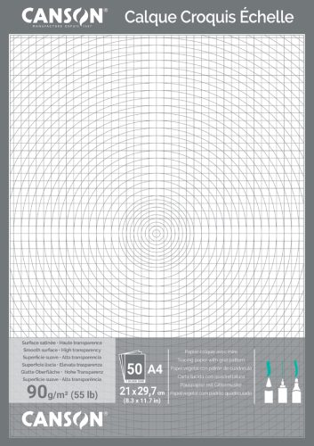 CANSON Bloc papier calque, A3, 70/75 g/m2, 50 feuilles