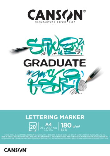 CANSON Bloc de dessin GRADUATE LETTERING MARKER, A3