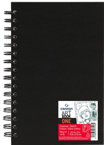 CANSON Carnet esquisse ARTBOOK ONE, 216 x 279 mm, noir