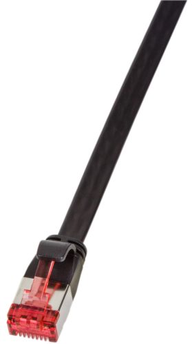 LogiLink Câble patch plat U/FTP, Cat.6A, 2,0 m, noir