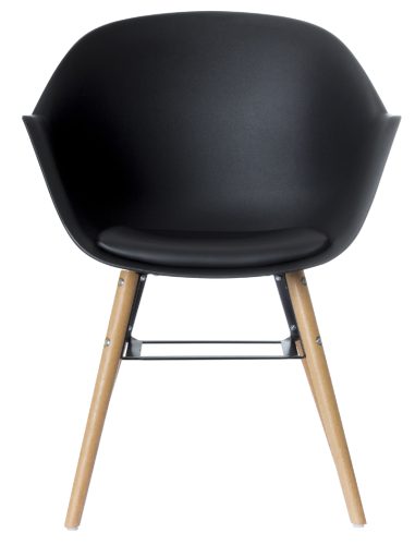 PAPERFLOW Chaise visiteur 'WISEMAN', ensemble de 2, noir