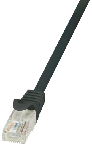 LogiLink Câble patch, Cat. 5e, U/UTP, 0,5 m, noir, gaine en