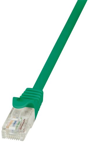 LogiLink Câble patch, Cat. 5e, U/UTP, 1,0 m, vert, gaine en