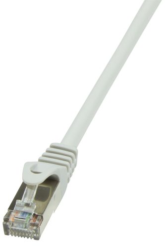 LogiLink Câble Patch, Cat. 5e, F/UTP, 0,5 m, gris, gaine en
