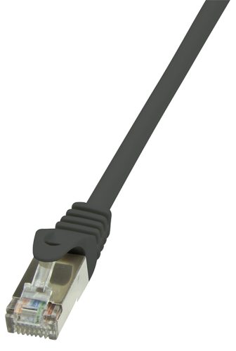 LogiLink Câble Patch, Cat. 5e, F/UTP, 10,0 m, noir, gaine en