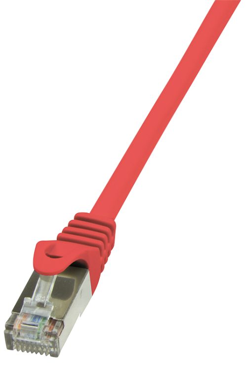 LogiLink Câble Patch, Cat. 5e, F/UTP, 10 m, rouge, gaine en