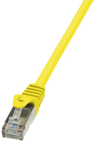 LogiLink Câble Patch, Cat. 5e, F/UTP, 2 m, jaune, gaine en