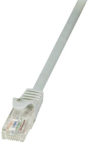 LogiLink Câble patch EconLine, Cat. 6, U/UTP, 0,5 m, gris
