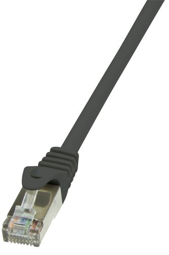 LogiLink Câble patch, Cat. 6, F/UTP, 1,0 m, noir, gaine en