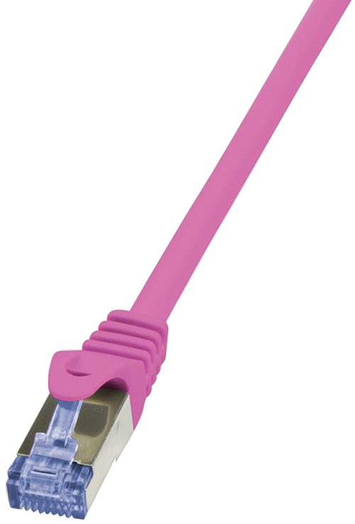 Logilink Câble patch, Cat. 6A, S/FTP, 3 m, rose