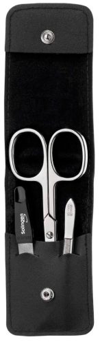 Clauss Kit de manucure, en étui cuir, 3 pièces, noir