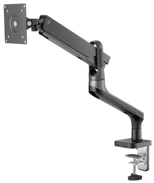 DIGITUS Support écran design avec 2x USB, pince de fixation