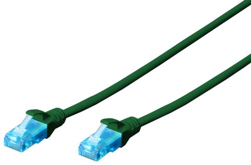 DIGITUS Câble patch, Cat. 5e, U/UTP, 10,0 m, vert