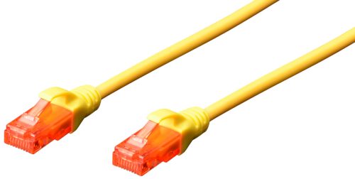 DIGITUS Câble de brassage Cat.6, U/UTP, LSZH, 5,0, jaune