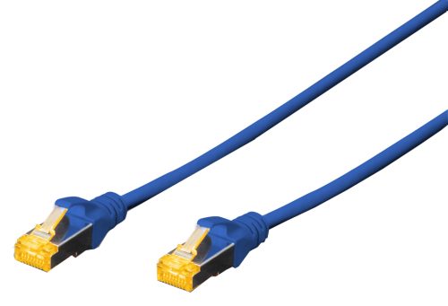 DIGITUS Câble de brassage Cat.6A, S/FTP, 5,0 m, par 10, bleu