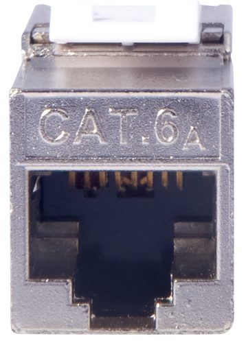 DIGITUS Module Keystone cat.6A, blindé, gris