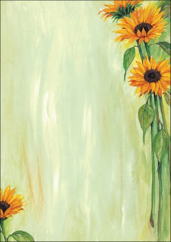 sigel Papier à motif, A4, 90 g/m2, motif 'Sunflower'