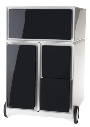 PAPERFLOW Caisson mobile 'easyBox', 1 tiroir, blanc / noir
