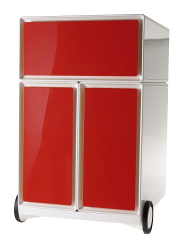 PAPERFLOW Caisson mobile 'easyBox', 1 tiroir, blanc / rouge