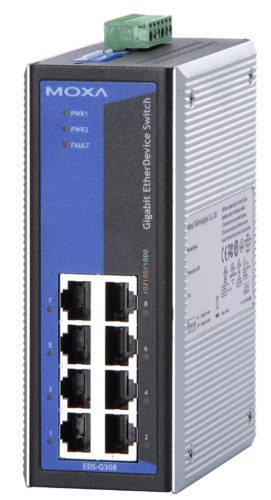 MOXA Unmanaged Industriel Gigabit Ethernet Switch, 8 ports