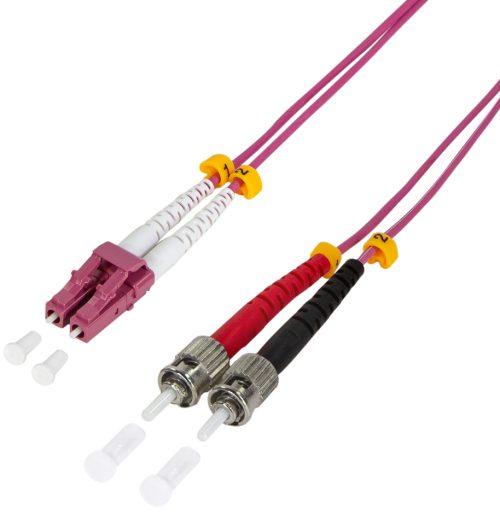 LogiLink Câble Patch à fibre optique, LC Duplex - 2 x ST