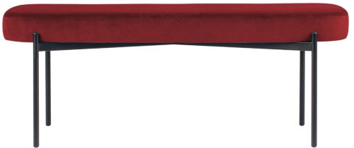PAPERFLOW Tabouret GAIA, taille L, habillage velours, rouge