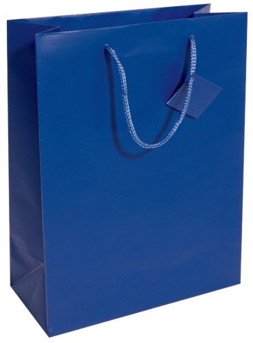 sigel Sac cadeau, vernis mat, taille: L, bleu outremer