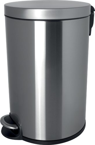 helit Poubelle à pédale 'the silent', 20 litres, argent