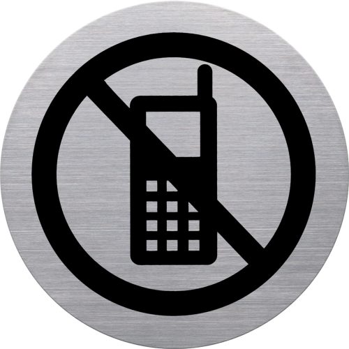 helit Pictogramme 'the badge' portable interdit, argent