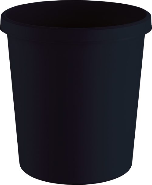 helit Corbeille à papier 'the green german', 18 L, noir