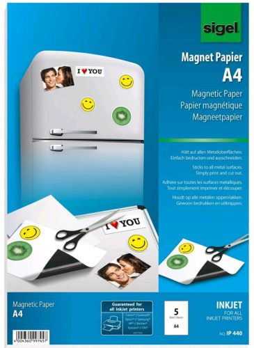 sigel Papier magnétique pour jet d'encre, revêtement spécial
