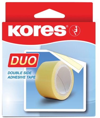 Kores Ruban adhésif à double face, 15 mm x 5 m