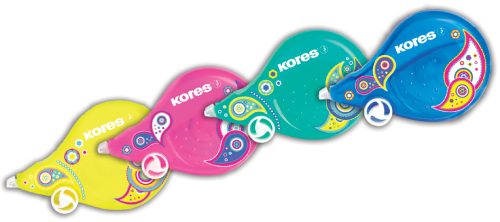 Kores Roller correcteur jetable 'Scooter Paisley', assorti