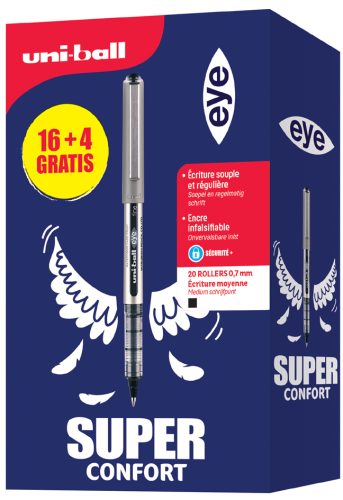 uni-ball Stylo roller eye fine UB-157E, VALUE PACK, noir