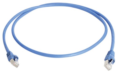 Telegärtner Câble patch, Cat.6A (profond), S/FTP, 1 m, bleu