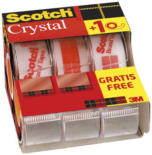 Scotch Ruban adhésif Crystal Clear 600, avec dévidoir