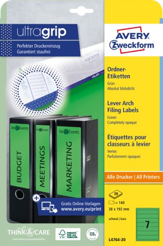 AVERY Zweckform Etiquette pour dos de classeur, bleu
