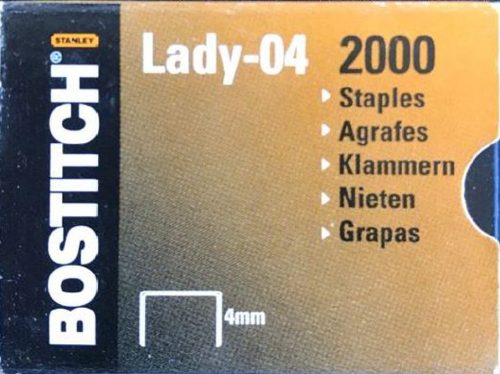 BOSTITCH Agrafes Lady-04, 4 mm, galvanisé